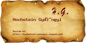 Hochstein Gyöngyi névjegykártya