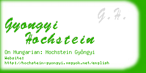 gyongyi hochstein business card