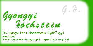 gyongyi hochstein business card
